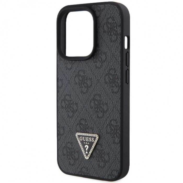 Чохол Guess Leather 4G Diamond Triangle для iPhone 15 Pro Black (GUHCP15LP4TDPK)