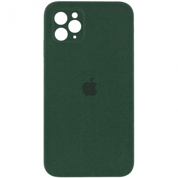 Силіконова накладка Silicone Case Square iPhone 11 Pro Max Pine Green