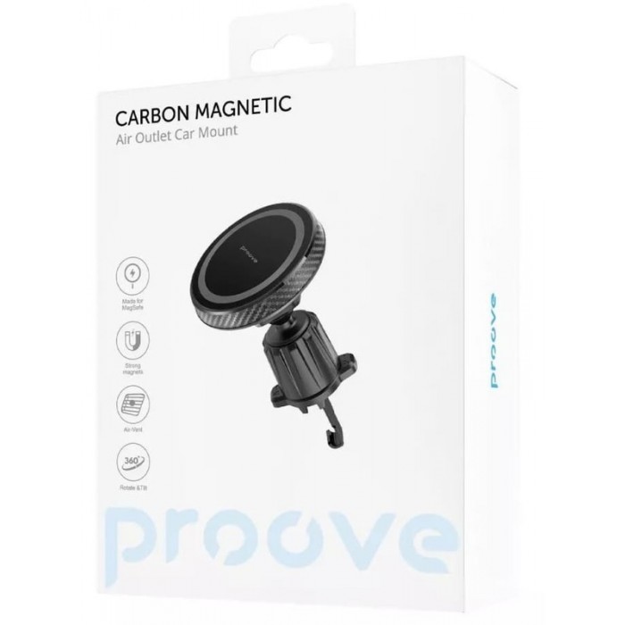 Автодержатель Proove Carbon Magnetic Air Outlet Car Mount Black