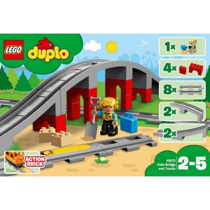 Конструктор LEGO DUPLO Залізничний міст та рейки